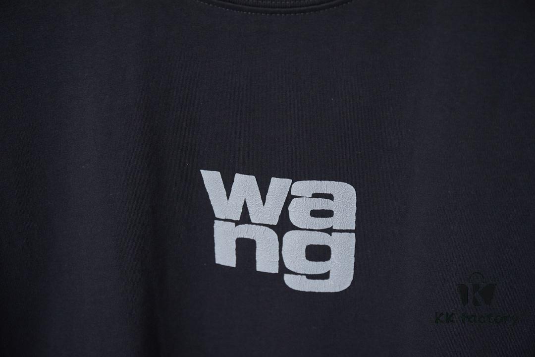 6931a54cccd8ab3d7af999d4 Alexarde*wang 25SS Early Spring New Arrival Embossed Foil Print Short Sleeve T-Shirt