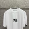 6931a551ccd8ab3d7af999e2 Alexander Wang 2025 Spring/Summer New Arrival Short Sleeve T-Shirt with Embroidered 'Wang' Logo on Chest and Printed Lettering on Back, Unisex Design Made from Custom Double-Gauze Plain-Woven 300g Cotton Fabric
