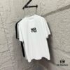6931a551ccd8ab3d7af999e5 Alexander Wang 2025 Spring/Summer New Arrival Short Sleeve T-Shirt with Embroidered 'Wang' Logo on Chest and Printed Lettering on Back, Unisex Design Made from Custom Double-Gauze Plain-Woven 300g Cotton Fabric