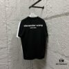 6931a551ccd8ab3d7af999ec Alexander Wang 2025 Spring/Summer New Arrival Short Sleeve T-Shirt with Embroidered 'Wang' Logo on Chest and Printed Lettering on Back, Unisex Design Made from Custom Dual-Yarn Plain-Woven 300g Cotton Fabric