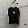 6931a552ccd8ab3d7af999ed Alexander Wang 2025 Spring/Summer New Arrival Short Sleeve T-Shirt with Embroidered 'Wang' Logo on Chest and Printed Lettering on Back, Unisex Design Made from Custom Dual-Yarn Plain-Woven 300g Cotton Fabric