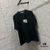 6931a552ccd8ab3d7af999ee Alexander Wang 2025 Spring/Summer New Arrival Short Sleeve T-Shirt with Embroidered 'Wang' Logo on Chest and Printed Lettering on Back, Unisex Design Made from Custom Dual-Yarn Plain-Woven 300g Cotton Fabric