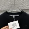 6931a552ccd8ab3d7af999ef Alexander Wang 2025 Spring/Summer New Arrival Short Sleeve T-Shirt with Embroidered 'Wang' Logo on Chest and Printed Lettering on Back, Unisex Design Made from Custom Dual-Yarn Plain-Woven 300g Cotton Fabric