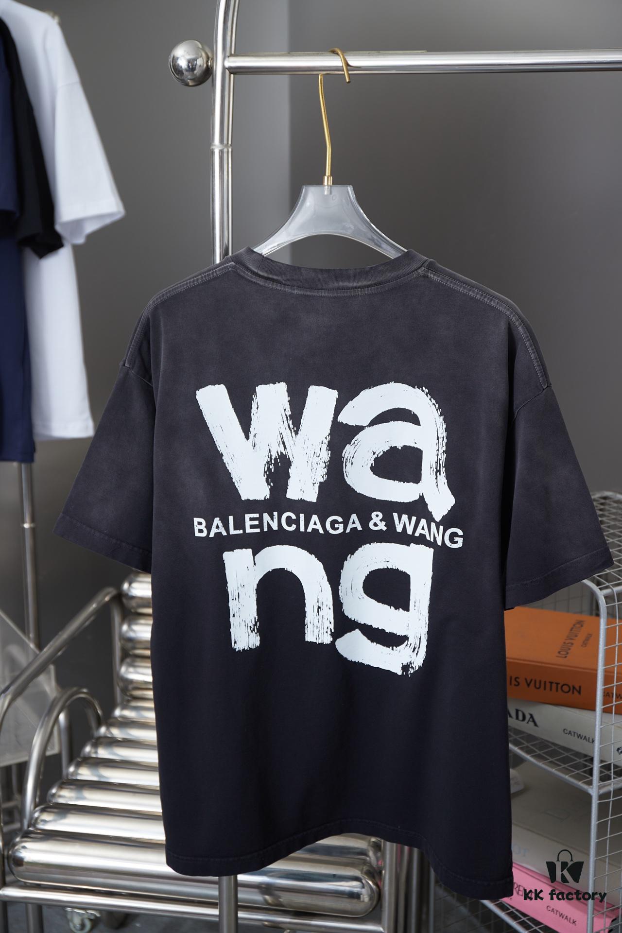 6931a555ccd8ab3d7af99a2b Alexarde*wang 25SS Early Spring New Arrival Graffiti Hand-Drawn Print Short Sleeve T-Shirt