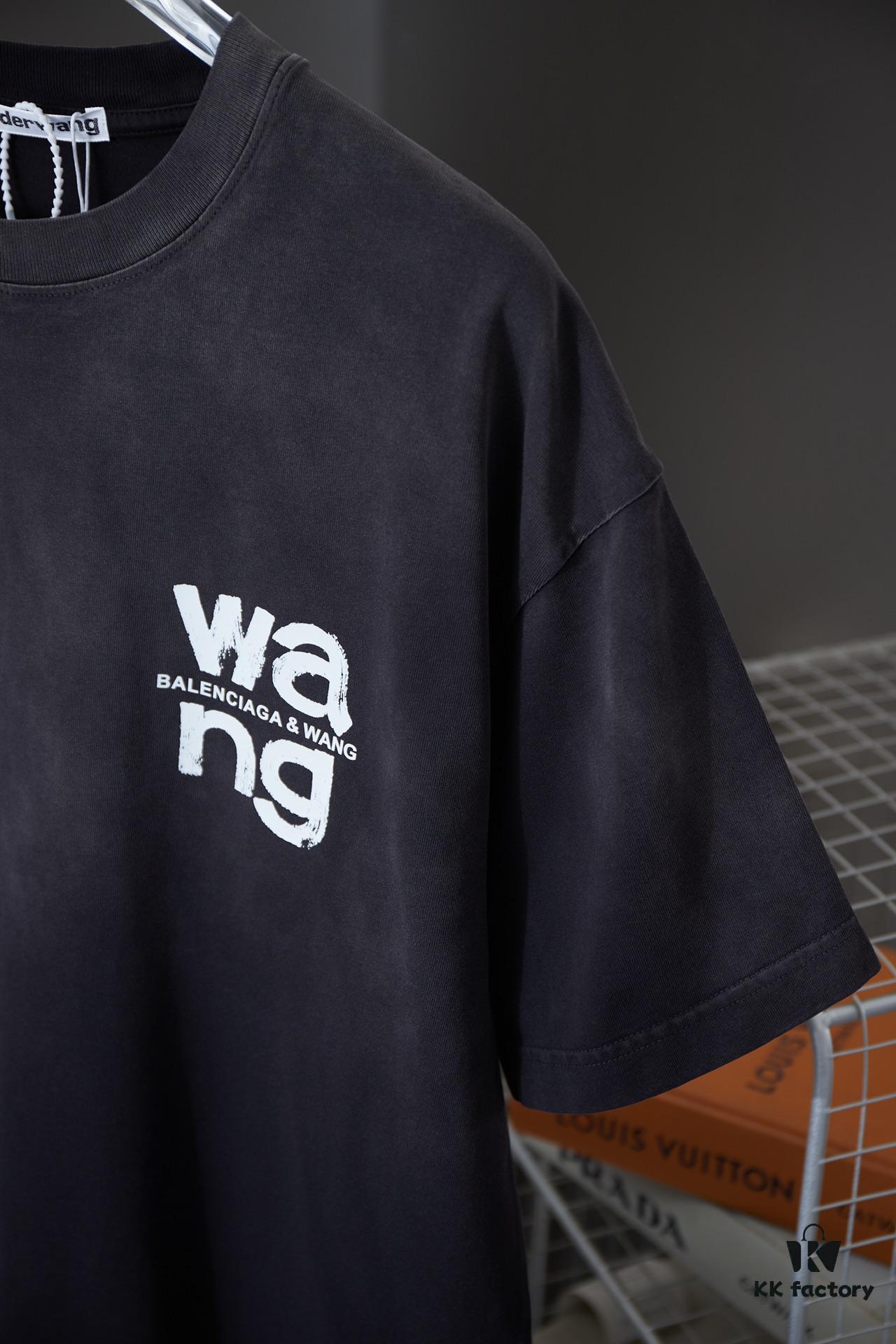 6931a555ccd8ab3d7af99a2d Alexarde*wang 25SS Early Spring New Arrival Graffiti Hand-Drawn Print Short Sleeve T-Shirt