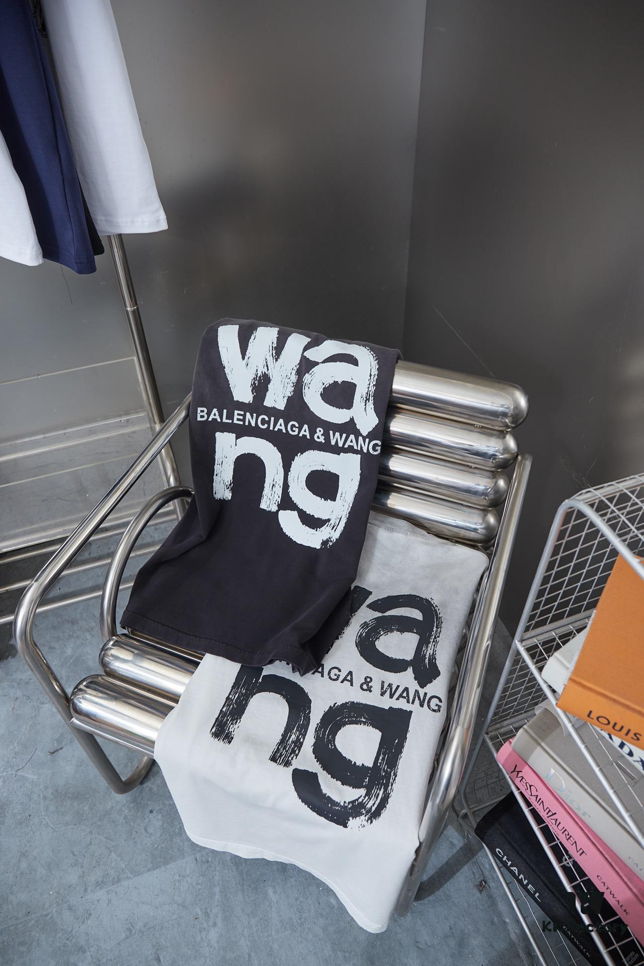 6931a556ccd8ab3d7af99a3b Alexarde*wang 25SS Early Spring New Arrival Graffiti Hand-Drawn Print Short Sleeve T-Shirt