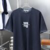 6931a557ccd8ab3d7af99a4e Alexarde*wang 25SS Early Spring New Arrival Embroidered Letter Rhinestone Short Sleeve T-Shirt