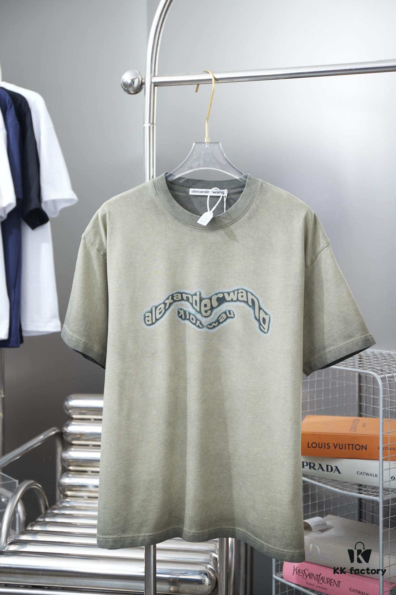 6931a558ccd8ab3d7af99a61 Alexard*rwang 25SS Early Spring New Arrival Graffiti Letter Print Short Sleeve T-Shirt