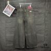 Alexander Wang 2024 New Pocket 3D Letter Distressed Unisex Washed Loose Denim Jeans