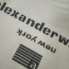 6931a55accd8ab3d7af99a85 Alexander Wang AW 280g Heavyweight Pure Cotton Oversized T-Shirt with Puff Print Logo Design, Spring and Summer New Round Neck Fashion Short Sleeve Tee