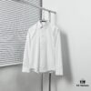 Alexander McQueen Black and White Oversized Shoulder Bow Shirt