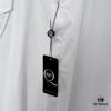 Alexander McQueen Black and White Oversized Shoulder Bow Shirt