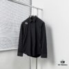 Alexander McQueen Black and White Oversized Shirt with Shoulder Draping Detail