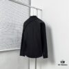Alexander McQueen Black and White Oversized Shirt with Shoulder Draping Detail