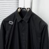 Alexander McQueen Black and White Oversized Shirt with Shoulder Draping Detail