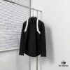 Alexander McQueen Black and White Color-Block Strap Design Shirt