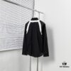 Alexander McQueen Black and White Color-Block Strap Design Shirt