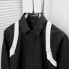 Alexander McQueen Black and White Color-Block Strap Design Shirt