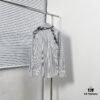 Alexander McQueen Striped Oversized Shirt with Shoulder Draping Detail