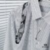 Alexander McQueen Striped Oversized Shirt with Shoulder Draping Detail
