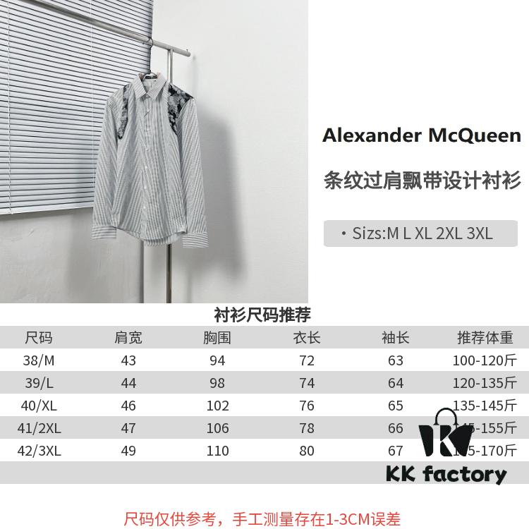Alexander McQueen Striped Oversized Shirt with Shoulder Draping Detail