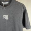 6931a561ccd8ab3d7af99b00 Alexander Wang Super Classic 3D Logo Embossed Foil Print Short Sleeve T-Shirt