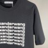 6931a561ccd8ab3d7af99b0f Alexander Wang 3D Logo Letter Graphic Sandblasted Print Short Sleeve T-Shirt