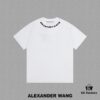 6931a562ccd8ab3d7af99b1e Alexander Wang 2024FW Short Sleeve T-Shirt with Silicone Thick Panel Letter Print, Premium 32s Double Yarn 260g Fabric