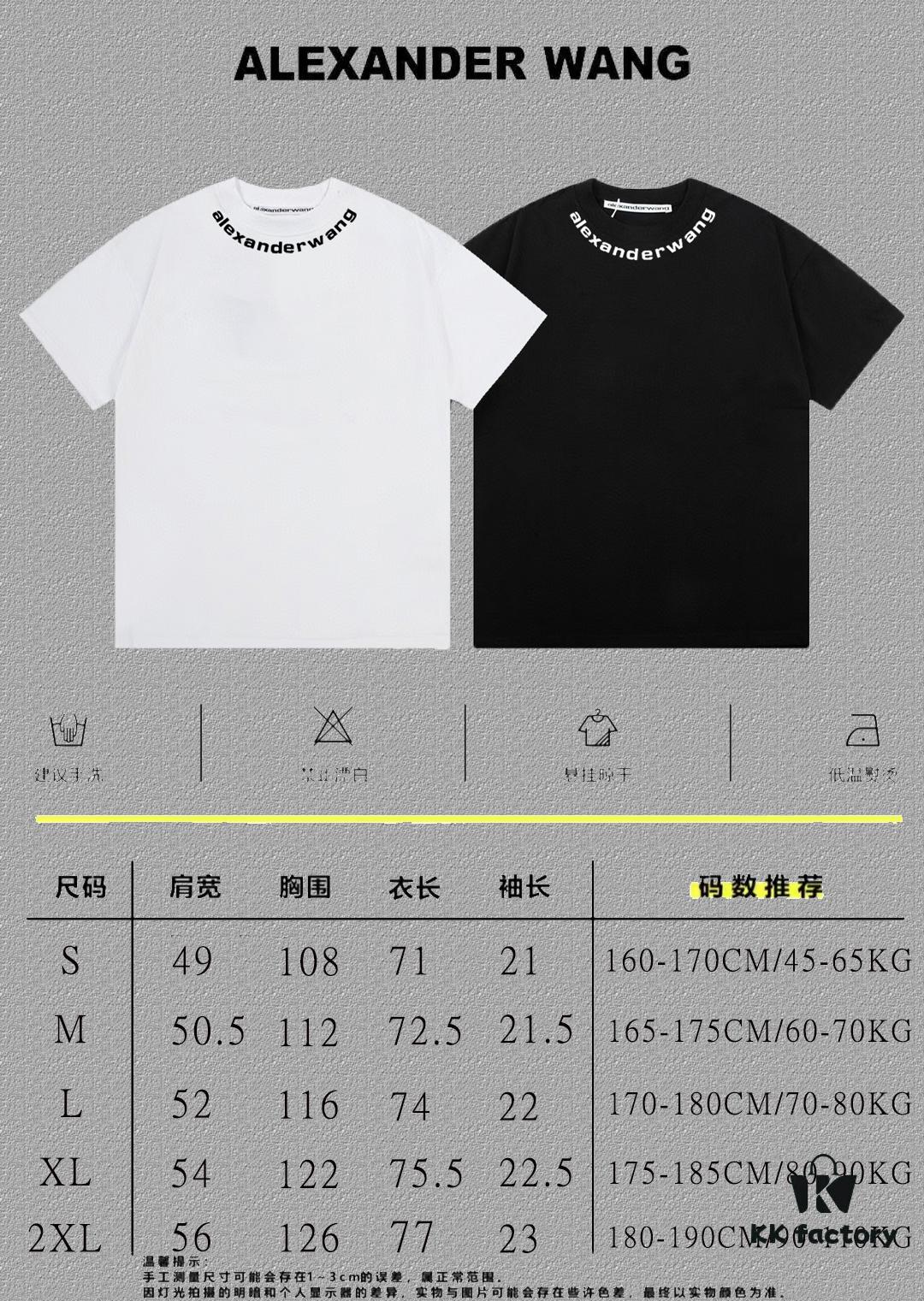 6931a562ccd8ab3d7af99b21 Alexander Wang 2025FW Short Sleeve T-Shirt with Silicone Thick Panel Letter Print, Premium 26s Double Yarn 300g Fabric, Heavyweight Material, Custom Lycra Ribbing Dyed in Same Dye Batch, Complete Three Labels, Unisex Design
