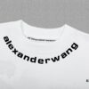 6931a562ccd8ab3d7af99b22 Alexander Wang 2024FW Short Sleeve T-Shirt with Silicone Thick Panel Letter Print, Premium 32s Double Yarn 260g Fabric