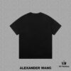 6931a563ccd8ab3d7af99b29 Alexander Wang 2025FW Short Sleeve T-Shirt with Silicone Thick Panel Letter Print, Premium 26s Double Yarn 300g Fabric