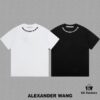 6931a563ccd8ab3d7af99b2a Alexander Wang 2025FW Short Sleeve T-Shirt with Silicone Thick Panel Letter Print, Premium 26s Double Yarn 300g Fabric