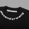 6931a563ccd8ab3d7af99b2c Alexander Wang 2025FW Short Sleeve T-Shirt with Silicone Thick Panel Letter Print, Premium 26s Double Yarn 300g Fabric