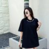 6931a563ccd8ab3d7af99b32 Alexander Wang 2025FW Short Sleeve T-Shirt with Silicone Thick Panel Letter Print, Premium 26s Double Yarn 300g Fabric