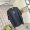 Alexander Wang * alexanderwang 2025 Spring/Summer New Arrival Distressed Letter Logo Print Short-Sleeve T-Shirt in Custom 320g Fabric Unisex