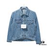 6931a566ccd8ab3d7af99b6b Alex Letter Logo Denim Jacket - Upgraded Arc Hem Design, Fashionable Oversized Fit