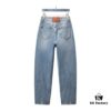 6931a567ccd8ab3d7af99b79 Alex Rhinestone Embellished Curved-Cut Denim Trousers