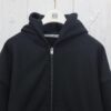 6931a56bccd8ab3d7af99bb4 Alexander Wang 2024 New Arm Logo Embroidered Oversized Hooded Jacket with Dual-Zipper Design