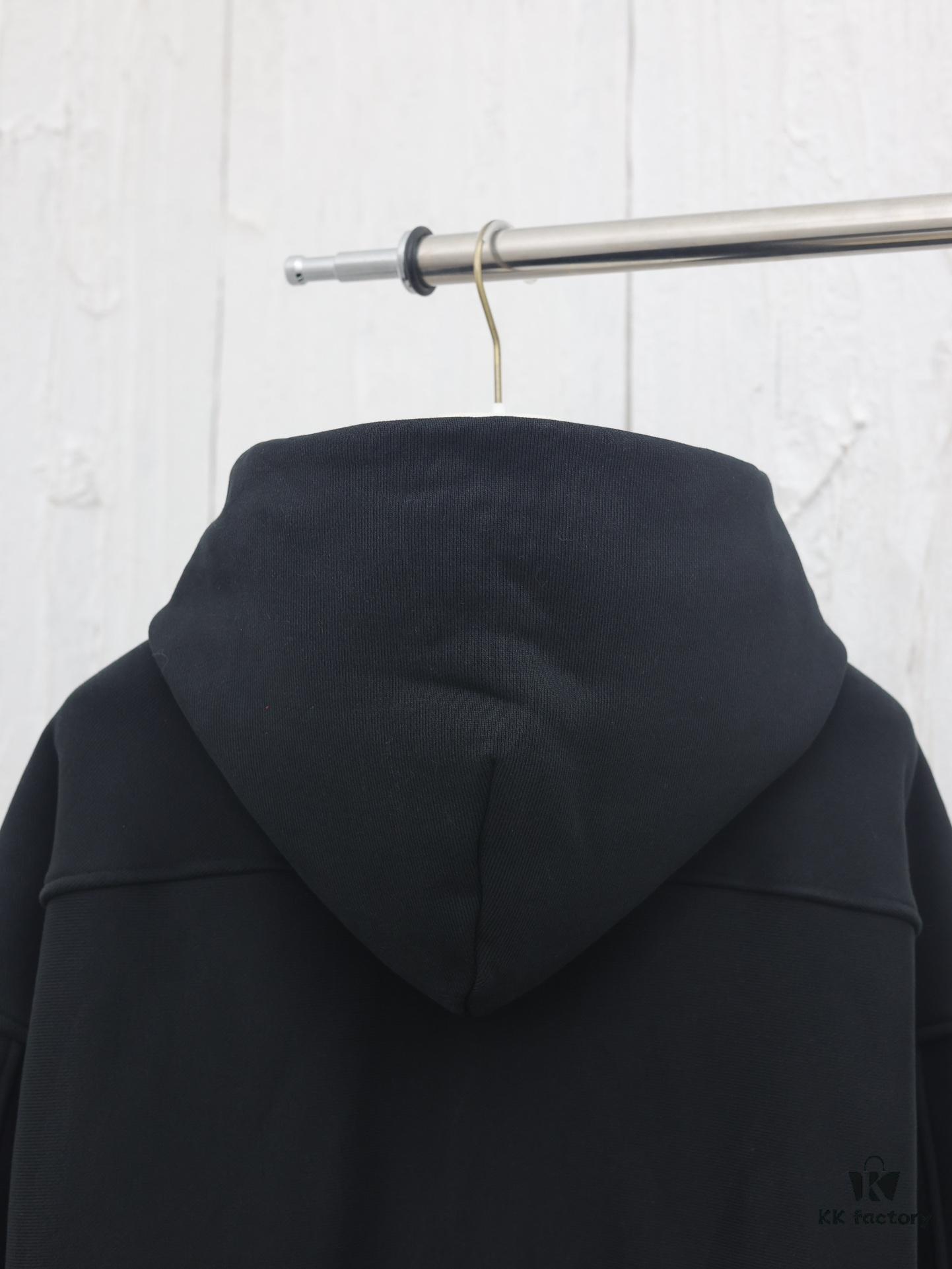 6931a56bccd8ab3d7af99bb7 Alexander Wang 2024 New Arm Logo Embroidered Oversized Hooded Jacket with Dual-Zipper Design