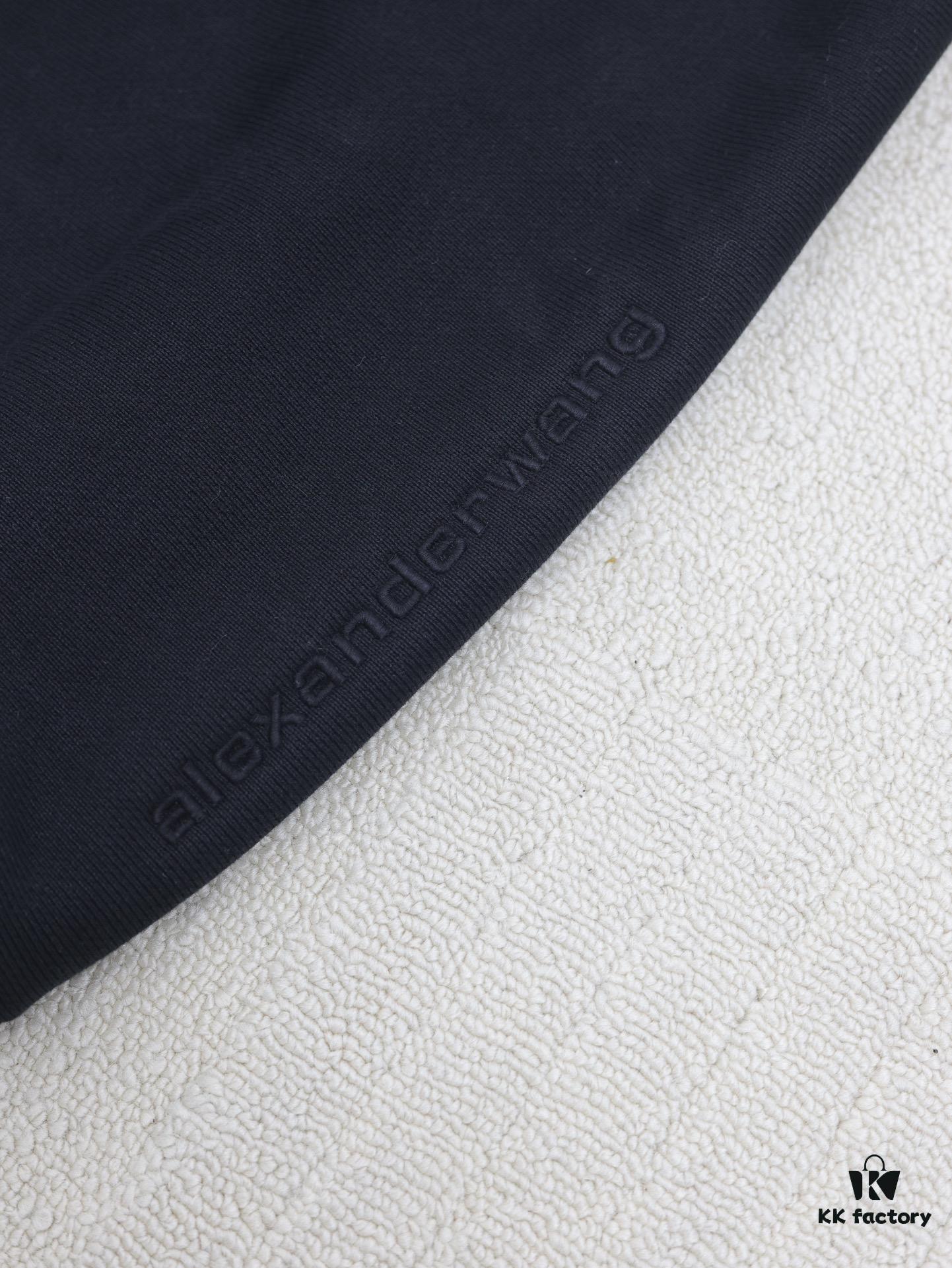 6931a56bccd8ab3d7af99bbc Alexander Wang 2024 New Arm Logo Embroidered Oversized Hooded Jacket with Dual-Zipper Design