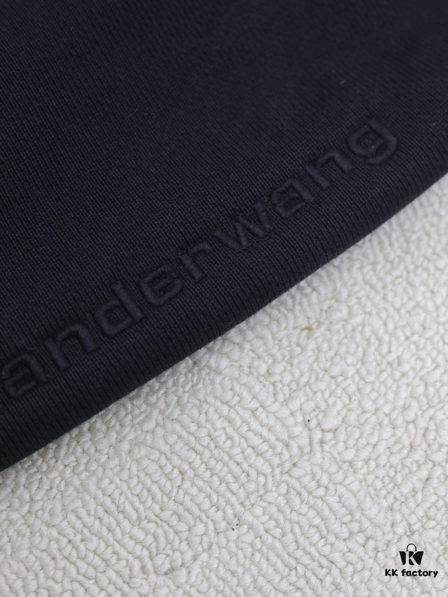 6931a56bccd8ab3d7af99bbd Alexander Wang 2024 New Arm Logo Embroidered Oversized Hooded Jacket with Dual-Zipper Design