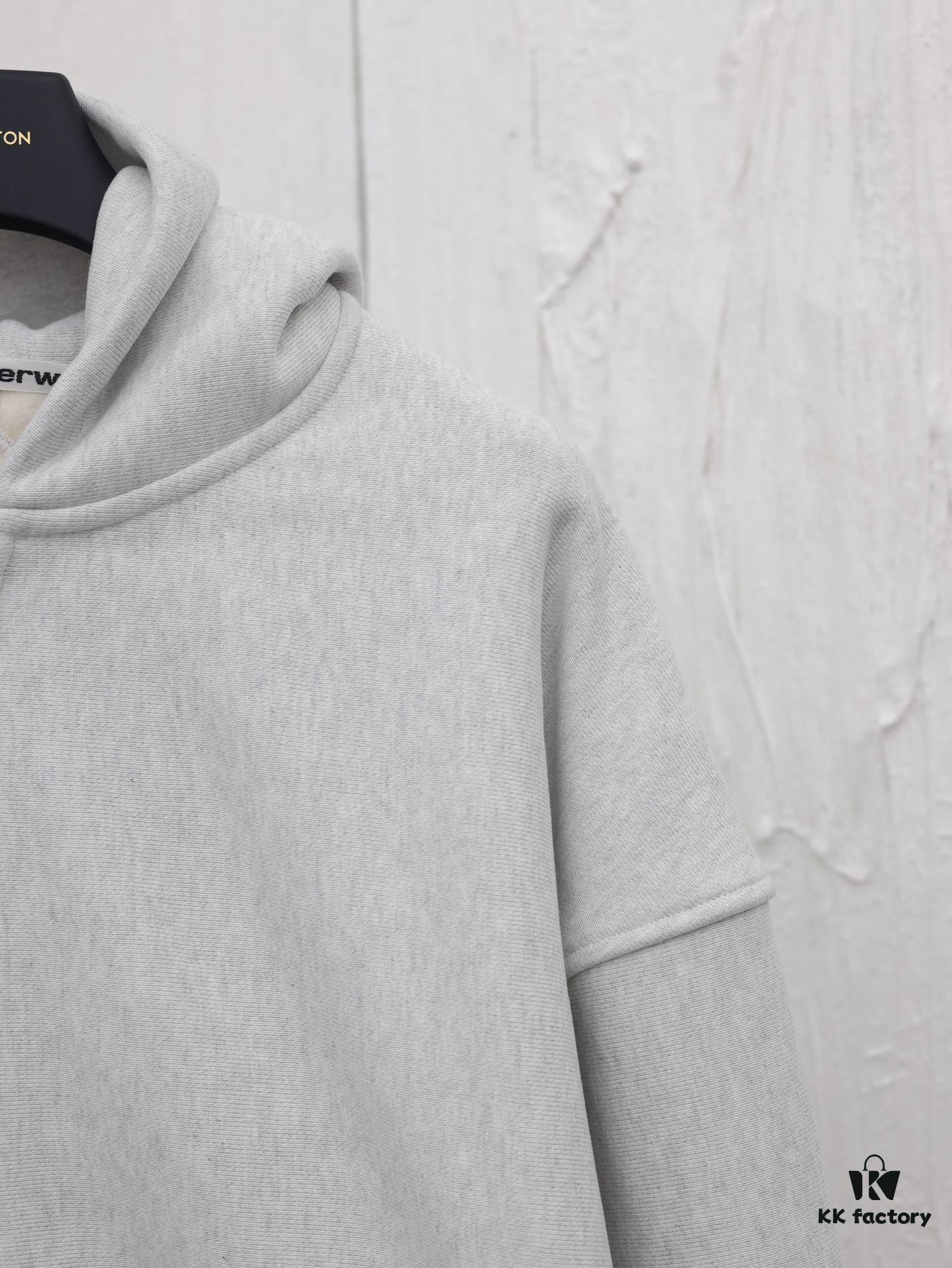 6931a56bccd8ab3d7af99bc1 Alexander Wang 2024 New Arm Logo Embroidered Oversized Hooded Jacket with Dual-Zipper Design
