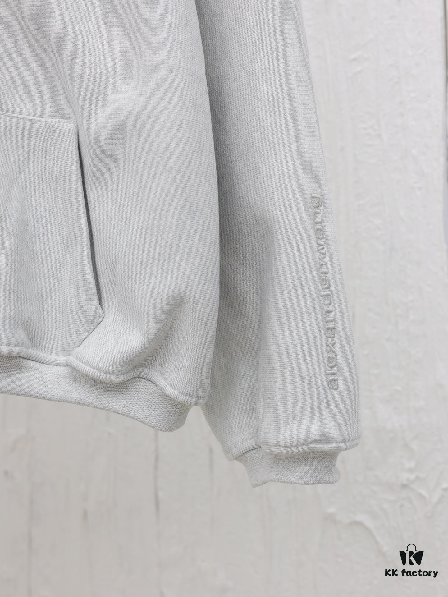 6931a56bccd8ab3d7af99bc2 Alexander Wang 2024 New Arm Logo Embroidered Oversized Hooded Jacket with Dual-Zipper Design