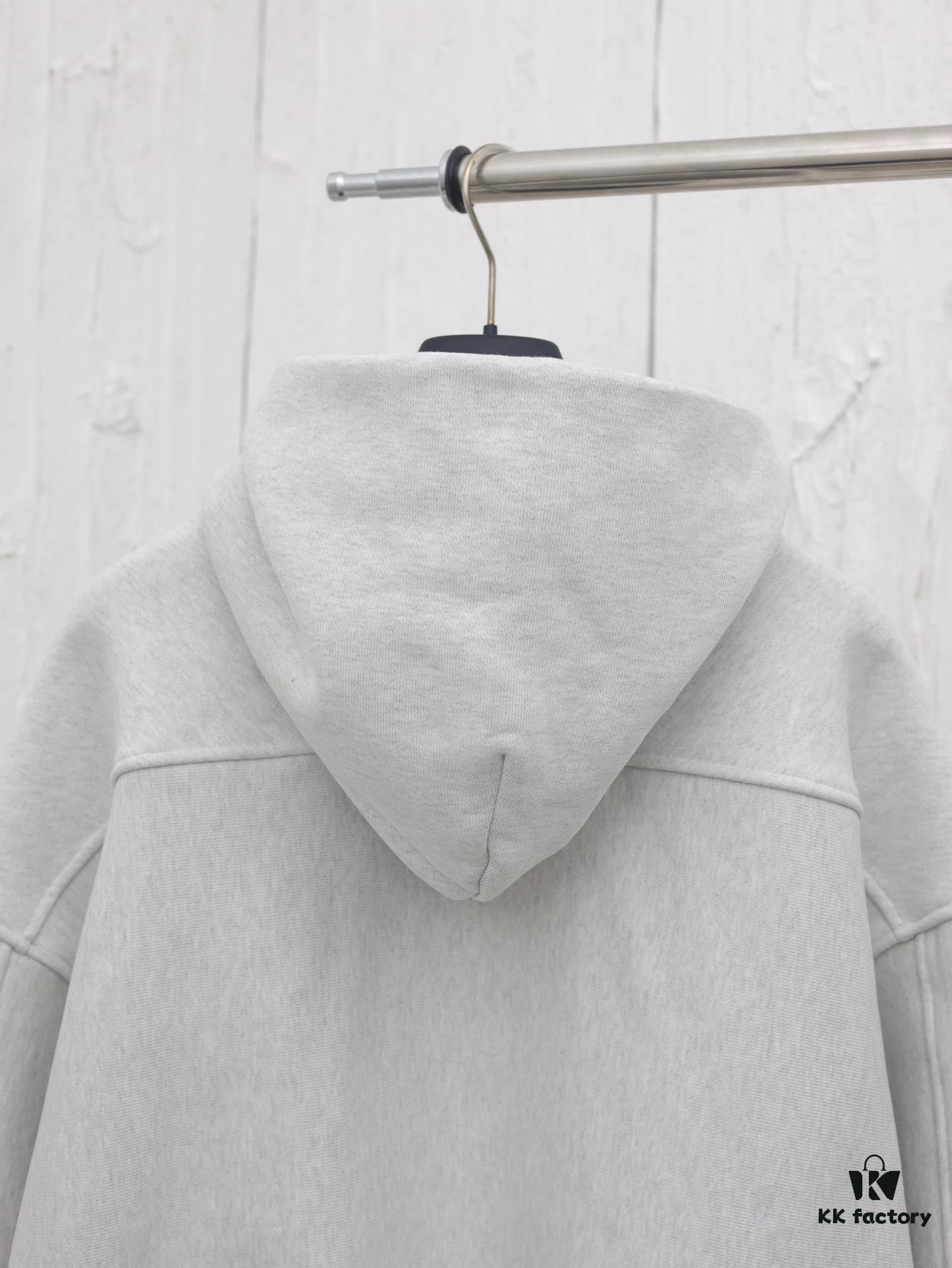 6931a56bccd8ab3d7af99bc3 Alexander Wang 2024 New Arm Logo Embroidered Oversized Hooded Jacket with Dual-Zipper Design