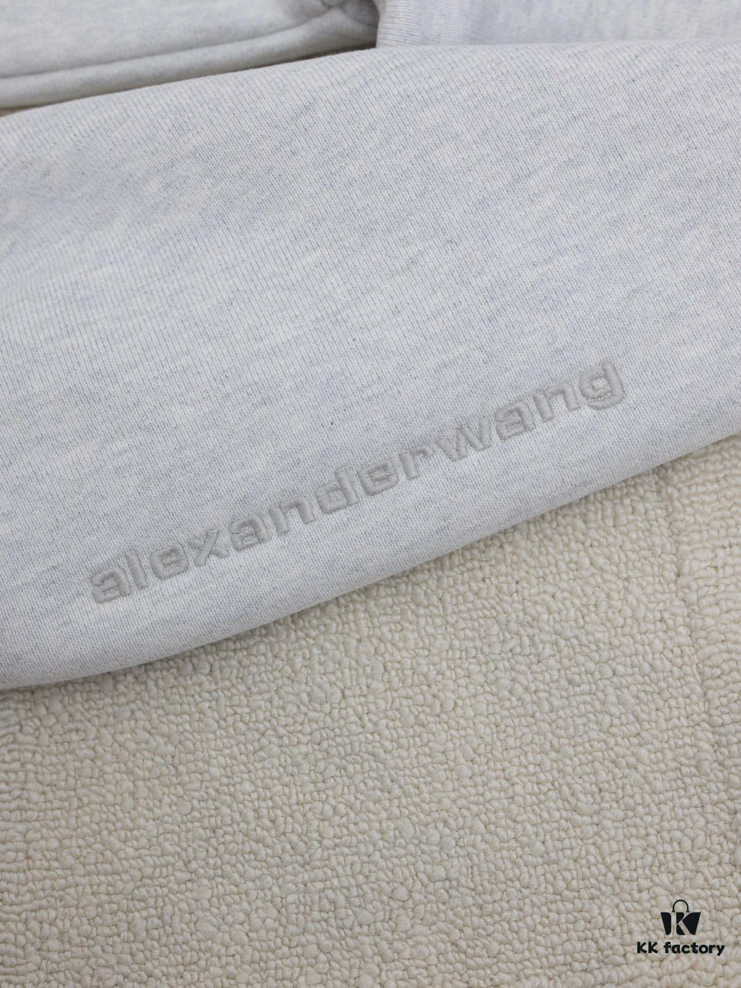 6931a56bccd8ab3d7af99bc4 Alexander Wang 2024 New Arm Logo Embroidered Oversized Hooded Jacket with Dual-Zipper Design