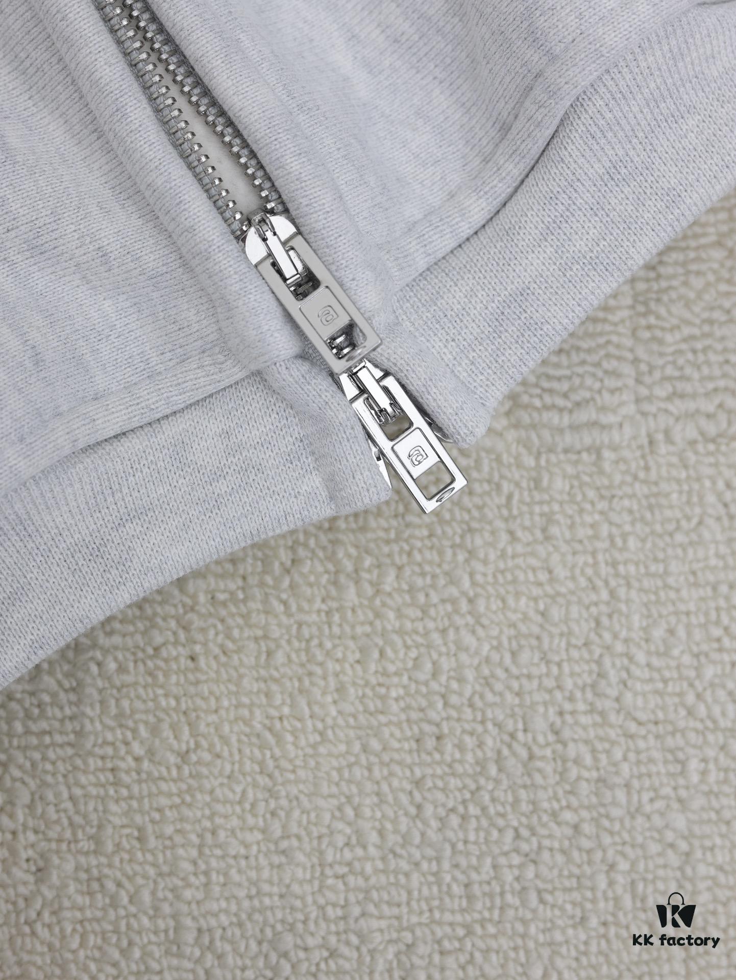 6931a56bccd8ab3d7af99bc6 Alexander Wang 2024 New Arm Logo Embroidered Oversized Hooded Jacket with Dual-Zipper Design