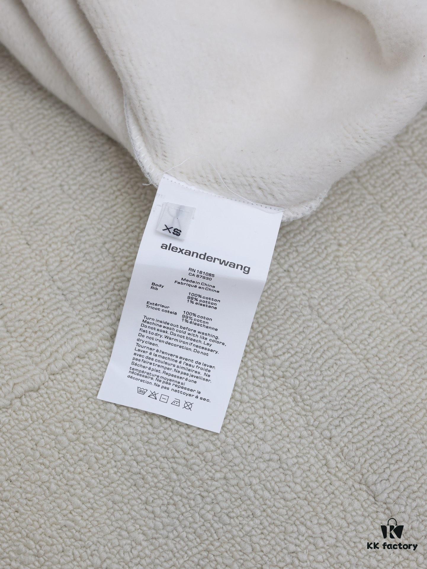 6931a56cccd8ab3d7af99bc8 Alexander Wang 2024 New Arm Logo Embroidered Oversized Hooded Jacket with Dual-Zipper Design
