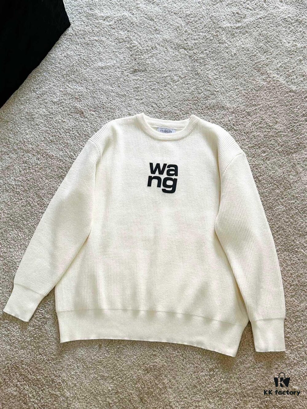 6931a56cccd8ab3d7af99bc9 New Arrival Knitwear - Wang King 3D Embossed Logo Pullover Sweater with Custom Knitting Fabric