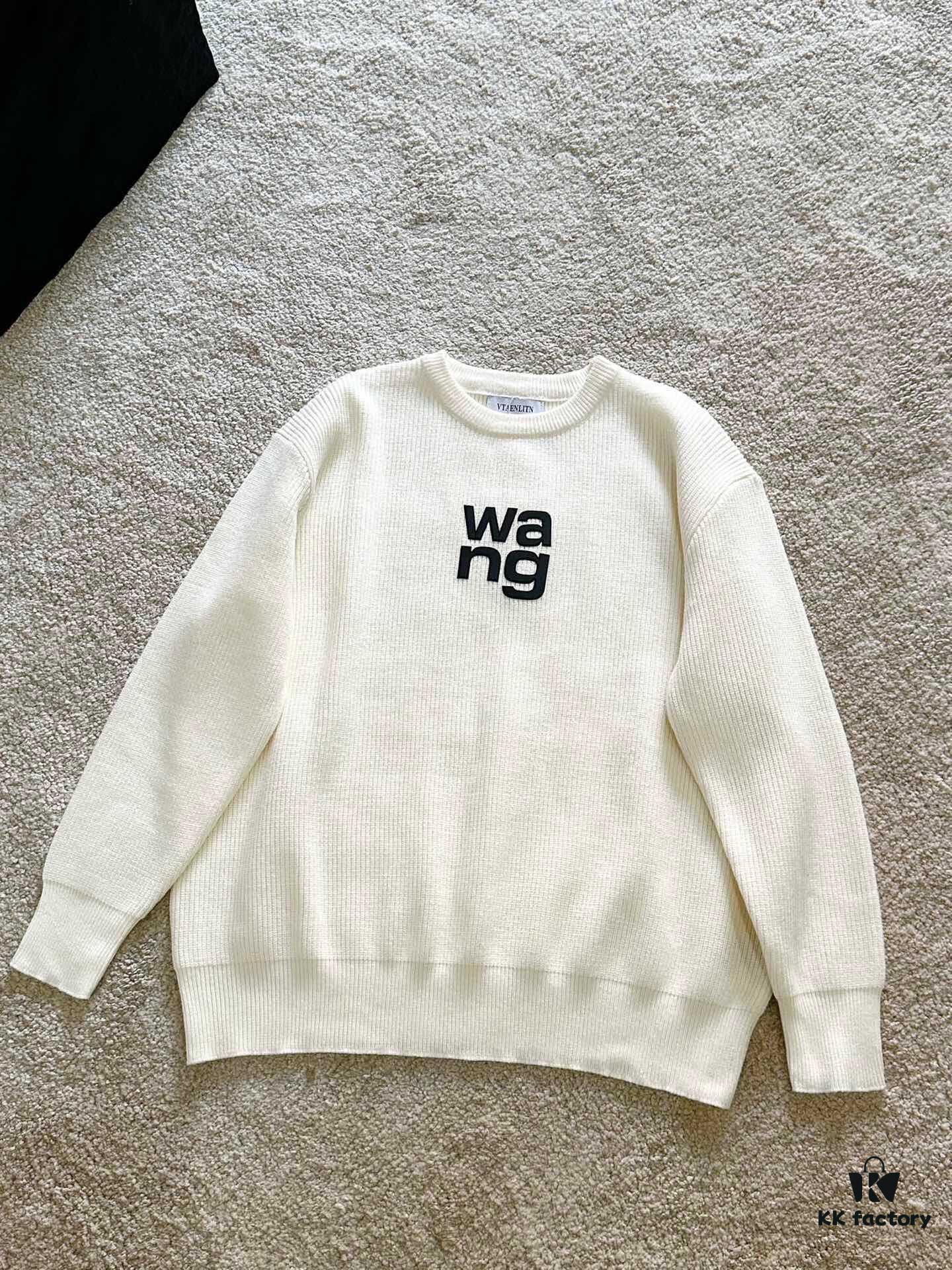 6931a56cccd8ab3d7af99bc9 New Arrival Knitwear - Wang King 3D Embossed Logo Pullover Sweater with Custom Knitting Fabric