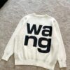 6931a56cccd8ab3d7af99bca New Arrival Knitwear - Wang King 3D Embossed Logo Pullover Sweater with Custom Knitting Fabric